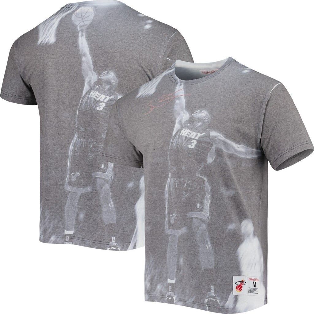 Mitchell & Ness Men's Mitchell & Ness Dwyane Wade Heather Gray Miami Heat Above The Rim T-Shirt 