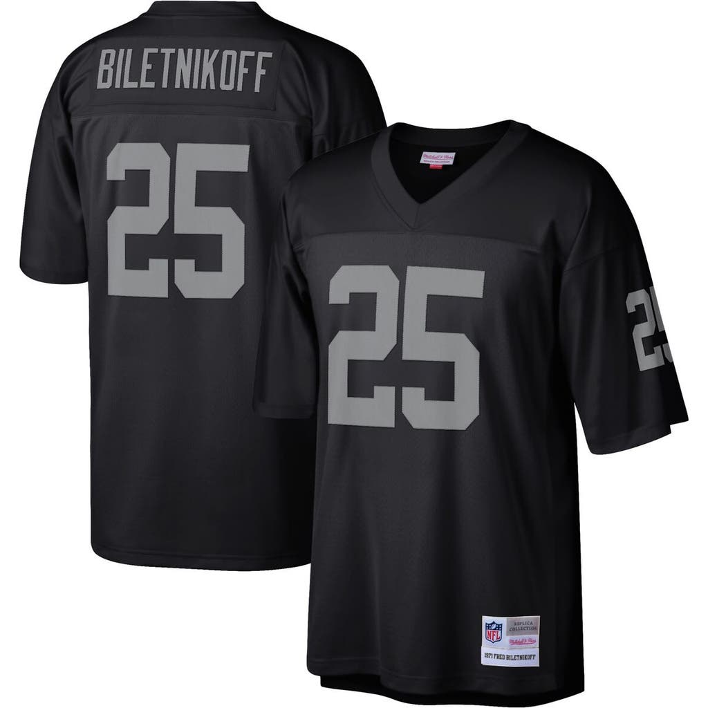 Mitchell & Ness Men's Mitchell & Ness Fred Biletnikoff Black Las Vegas Raiders Retired Player Legacy Replica Jersey 