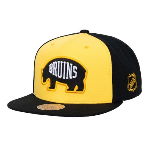 Mitchell & Ness Men's Mitchell & Ness Gold Boston Bruins Legendary Away Snapback Hat 