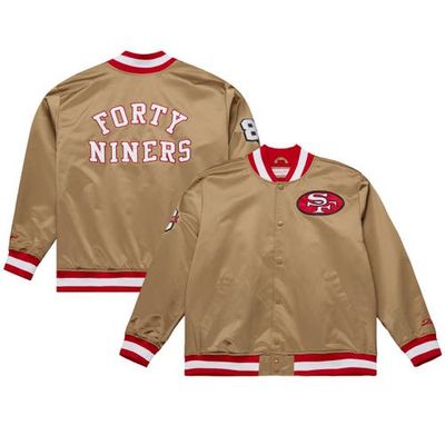 Mitchell & Ness Men's Mitchell & Ness Gold San Francisco 49ers 80th Anniversary Heavyweight Satin Full-Snap Jacket 