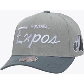 Mitchell & Ness Men's Mitchell & Ness Gray Montreal Expos Cooperstown Thunderstorm Head Coach Pro-Crown Adjustable Hat 