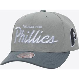 Mitchell & Ness Men's Mitchell & Ness Gray Philadelphia Phillies Cooperstown Thunderstorm Head Coach Pro-Crown Adjustable Hat 