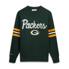 Mitchell & Ness Men's Mitchell & Ness Green Green Bay Packers Head Coach Sweater 