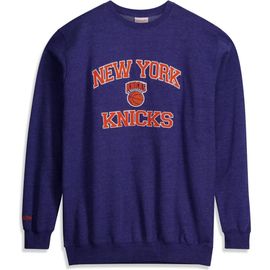 Mitchell & Ness Men's Mitchell & Ness Heather Blue New York Knicks Hardwood Classics Big & Tall Crewneck Sweatshirt 