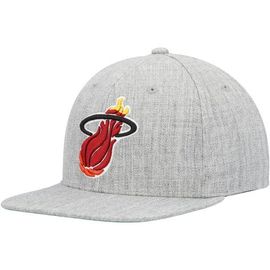 Mitchell & Ness Men's Mitchell & Ness Heather Gray Miami Heat Hardwood Classics 2.0 Snapback Hat 