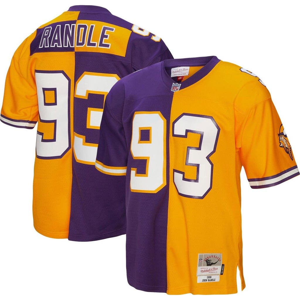 Mitchell & Ness Men's Mitchell & Ness John Randle Purple/Gold Minnesota Vikings 1998 Split Legacy Replica Jersey 