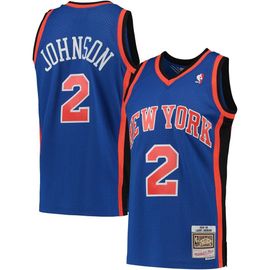 Mitchell & Ness Men's Mitchell & Ness Larry Johnson Blue New York Knicks 1998/99 Hardwood Classics Swingman Jersey 