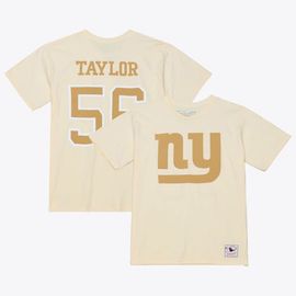 Mitchell & Ness Men's Mitchell & Ness Lawrence Taylor Cream New York Giants Sandman Name & Number T-Shirt 
