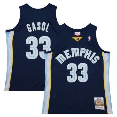 Mitchell & Ness Men's Mitchell & Ness Marc Gasol Navy Memphis Grizzlies 2008/09 Hardwood Classics Swingman Throwback Jersey 