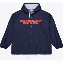 Mitchell & Ness Men's Mitchell & Ness Navy Chicago Bears Coaches Full-Snap Hooded Windbreaker Jacket 
