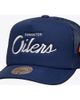 Mitchell & Ness Men's Mitchell & Ness Navy Edmonton Oilers Head Coach Trucker Adjustable Hat  - 1