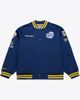 Mitchell & Ness Men's Mitchell & Ness Navy Michigan Wolverines Double Clutch Lightweight Satin Full-Snap Jacket  - 1