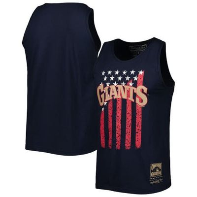 Mitchell & Ness Men's Mitchell & Ness Navy San Francisco Giants Cooperstown Collection Stars and Stripes Tank Top 