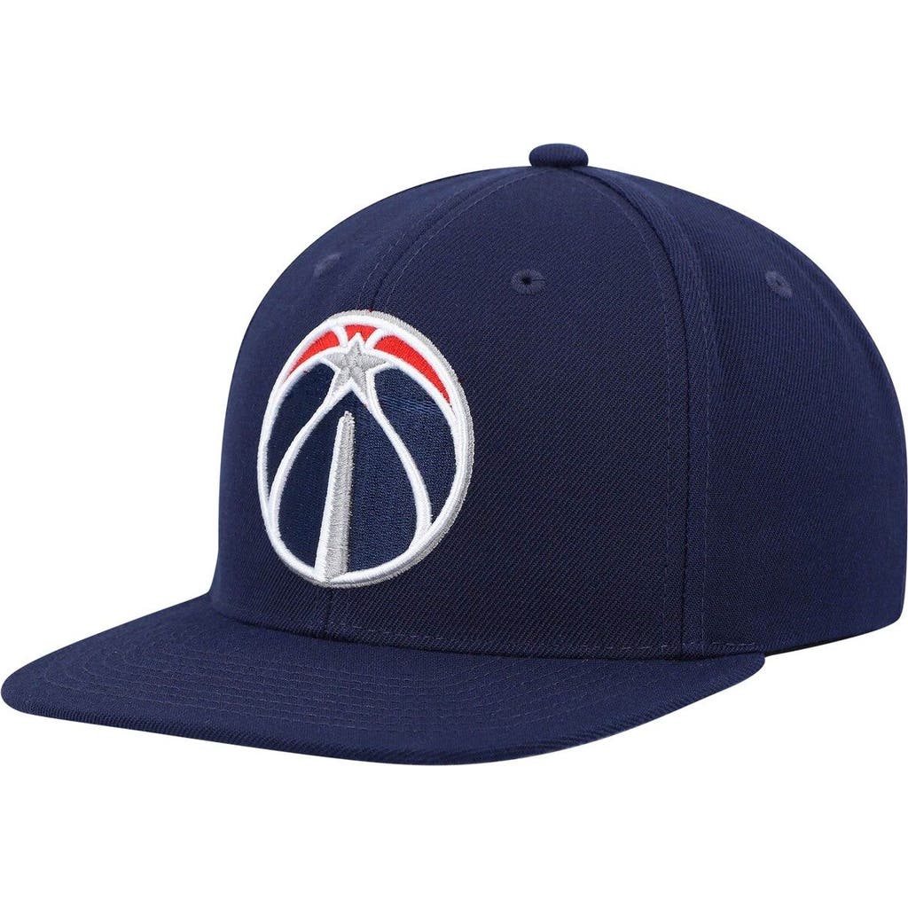 Mitchell & Ness Men's Mitchell & Ness Navy Washington Wizards Ground 2.0 Snapback Hat 