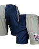 Mitchell & Ness Men's Mitchell & Ness Navy/Silver New Jersey Nets Hardwood Classics 2006 Split Swingman Shorts  - 1