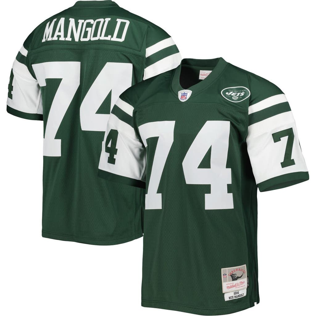 Mitchell & Ness Men's Mitchell & Ness Nick Mangold Green New York Jets Legacy Replica Jersey 