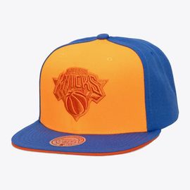 Mitchell & Ness Men's Mitchell & Ness Orange/Blue New York Knicks Color Pop Snapback Hat 