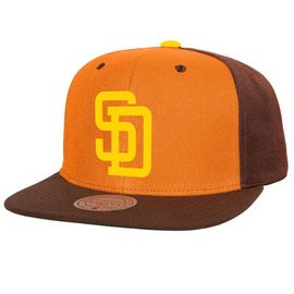 Mitchell & Ness Men's Mitchell & Ness Orange/Brown San Diego Padres Cooperstown Collection Basic Flip Snapback Hat 