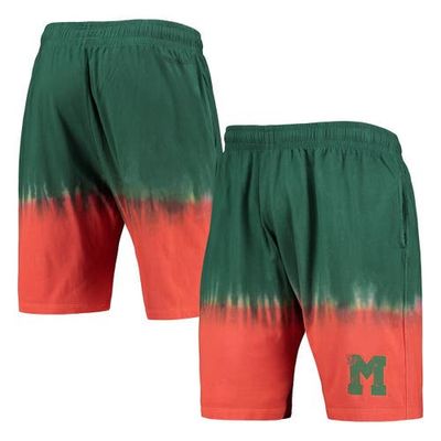 Mitchell & Ness Men's Mitchell & Ness Orange/Green Miami Hurricanes Tie-Dye Shorts 
