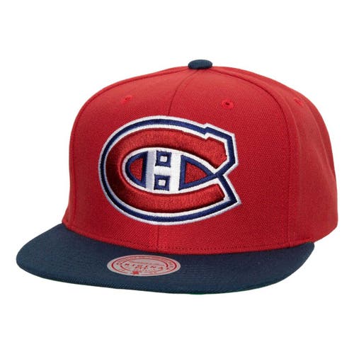 Mitchell & Ness Men's Mitchell & Ness Red Montreal Canadiens Core Team Ground 2.0 Snapback Hat 