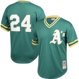 Mitchell & Ness Men's Mitchell & Ness Rickey Henderson Green Oakland Athletics Cooperstown Collection Big & Tall Mesh Batting Practice Jersey 