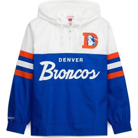 Mitchell & Ness Men's Mitchell & Ness Royal Denver Broncos Head Coach Anorak Quarter-Zip Windbreaker Jacket 