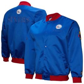 Mitchell & Ness Men's Mitchell & Ness Royal Philadelphia 76ers Hardwood Classics Team OG 3.0 Lightweight Satin Full-Snap Jacket 