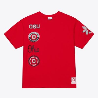 Mitchell & Ness Men's Mitchell & Ness Scarlet Ohio State Buckeyes Double Clutch Premium T-Shirt 