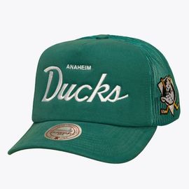 Mitchell & Ness Men's Mitchell & Ness Teal Anaheim Ducks Head Coach Trucker Adjustable Hat 