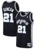 Mitchell & Ness Men's Mitchell & Ness Tim Duncan Black San Antonio Spurs 1998/99 Hardwood Classics Swingman Jersey  - 1
