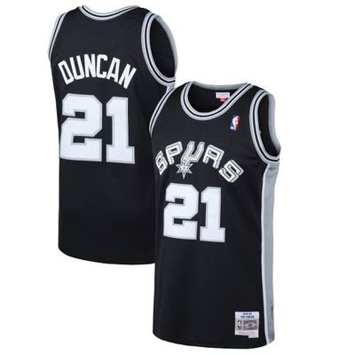 Mitchell & Ness Men's Mitchell & Ness Tim Duncan Black San Antonio Spurs 1998/99 Hardwood Classics Swingman Jersey 