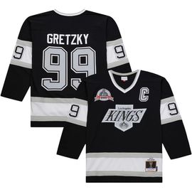 Mitchell & Ness Men's Mitchell & Ness Wayne Gretzky Black Los Angeles Kings Big & Tall 1992/93 Blue Line 2.0 Jersey 
