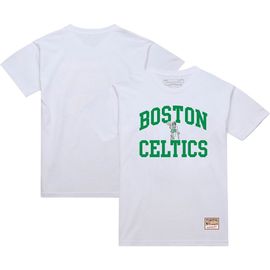 Mitchell & Ness Men's Mitchell & Ness White Boston Celtics Hardwood Classics Vintage Warm Up T-Shirt 
