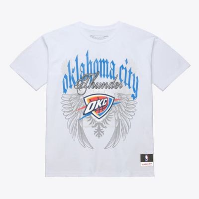Mitchell & Ness Men's Mitchell & Ness White Oklahoma City Thunder Old English Classic T-Shirt 