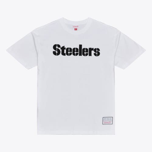 Mitchell & Ness Men's Mitchell & Ness White Pittsburgh Steelers Monochrome T-Shirt 