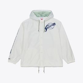 Mitchell & Ness Men's Mitchell & Ness White San Francisco Giants Yacht Rock Coaches Full-Snap Hooded Windbreaker Jacket 