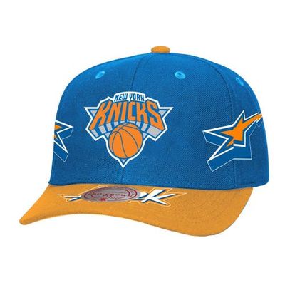 Mitchell & Ness Men's Mitchell & Ness Blue/Orange New York Knicks AS2K Stars Pro Crown Adjustable Hat 