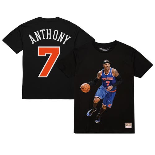 Mitchell & Ness Mitchell & Ness Men's Carmelo Anthony Black New York Knicks Ultimate Player Name & Number T-Shirt 