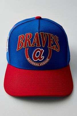 Mitchell & Ness Mitchell & Ness MLB Atlanta Braves Pro Snapback Hat in Navy, Men's at Urban Outfitters