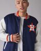 Mitchell & Ness Mitchell & Ness MLB Houston Astros Day Off Varsity Jacket in Navy Astros, Men's at Urban Outfitters - 1