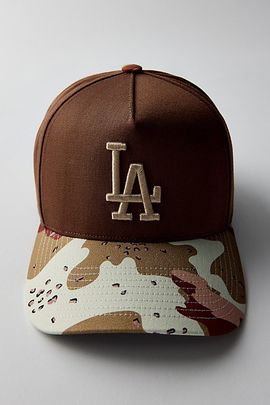 Mitchell & Ness Mitchell & Ness MLB Los Angeles Dodgers Camo Brim Snapback Hat in Brown, Men's at Urban Outfitters