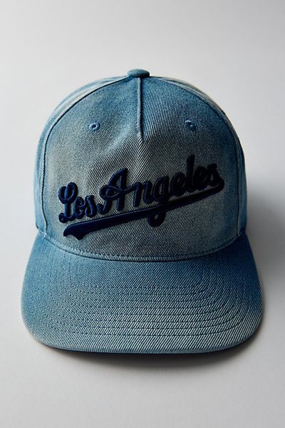 Mitchell & Ness Mitchell & Ness MLB Los Angeles Dodgers Denim Original Snapback Hat in Light Blue, Men's at Urban Outfitters