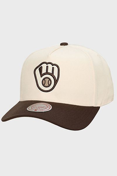 Mitchell & Ness Mitchell & Ness MLB Milwaukee Brewers Pro Snapback Hat in Brown, Men's at Urban Outfitters