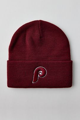 Mitchell & Ness Mitchell & Ness MLB Philadelphia Phillies Core Beanie in Red, Men's at Urban Outfitters