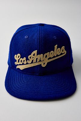 Mitchell & Ness Mitchell & Ness MLB Retro Roots Melton Hat in Blue, Men's at Urban Outfitters