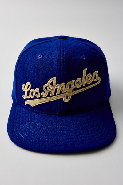 Mitchell & Ness Mitchell & Ness MLB Retro Roots Melton Hat in Blue, Men's at Urban Outfitters