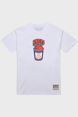 Mitchell & Ness Mitchell & Ness NBA New York Knicks Hardwood Classics Coffee Graphic Tee in White, Men's at Urban Outfitters