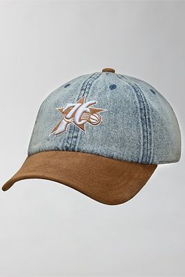 Mitchell & Ness Mitchell & Ness NBA Philadelphia 76ers Denim & Suede Hat in Blue, Men's at Urban Outfitters