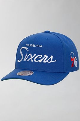 Mitchell & Ness Mitchell & Ness NBA Philadelphia 76ers Head Coach Pro Snapback Hat in Blue, Men's at Urban Outfitters