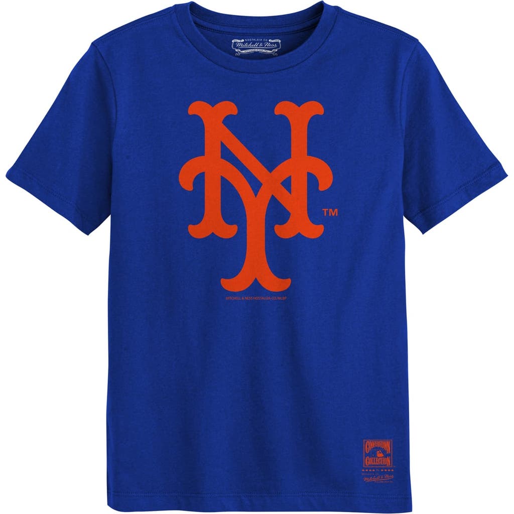 Mitchell & Ness Preschool Mitchell & Ness Royal New York Mets Retro Logo T-Shirt 